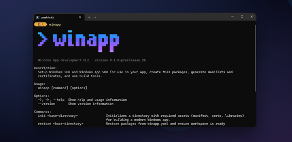 WinApp : le nouveau CLI pour faciliter le développement d’applications Windows